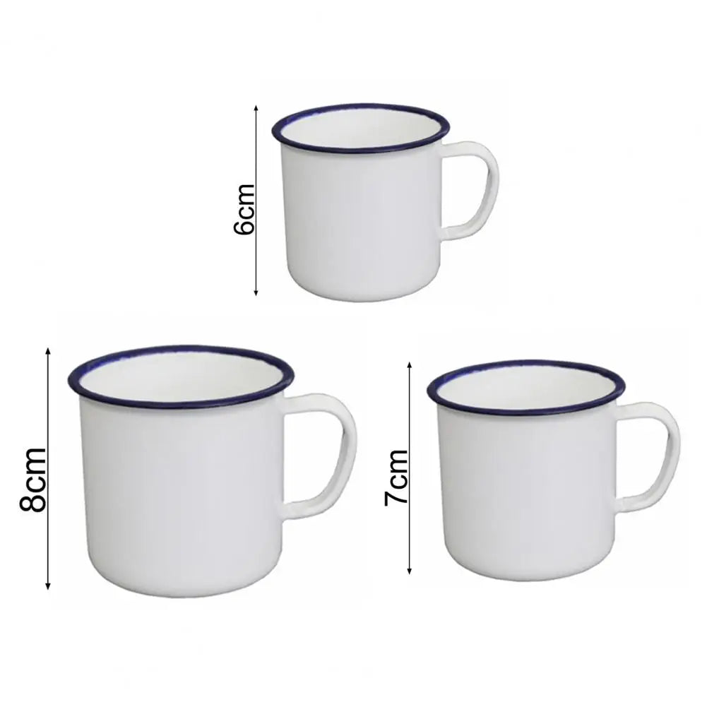 Convenient Water Cup Enamel Lightweight Anti-deform No Burrs Anti-cracking Drink Mug Water Mug Multi-use